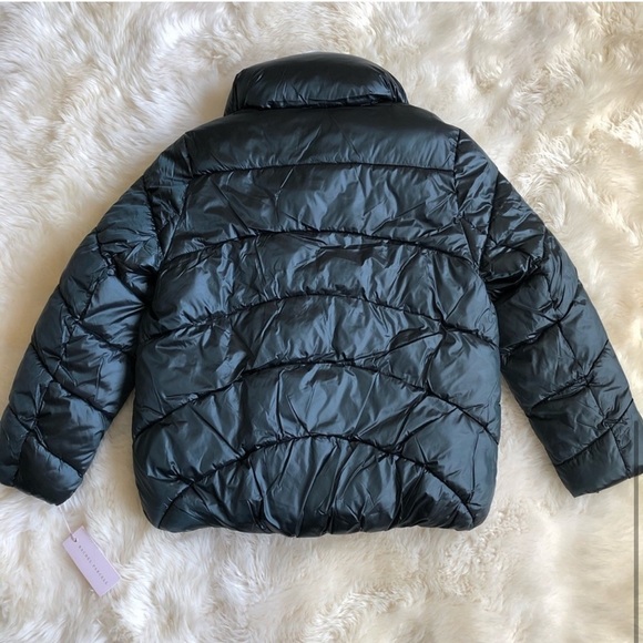 Rachel Parcell Puffer Jacket Quilted Green Botanical Medium - Picture 6 of 8